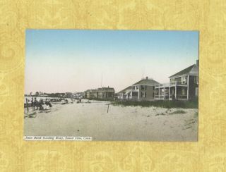 Ct Sound View 1908 - 14 Antique Postcard Home At Swan Beach Lk West Conn