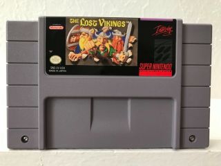 The Lost Vikings Nintendo Snes Authentic Rare Exlnt Cart.  Only Ships Fast