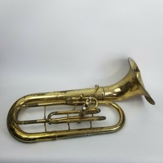 Antique Vintage F.  E.  Olds Ambassador Baritone Euphonium Brass Instrument