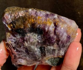 Rare Cacoxenite In Amethyst Crystal