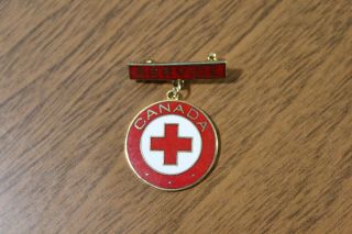 Vintage Canadian Red Cross Society Service Brooch Pin RARE FIND 2