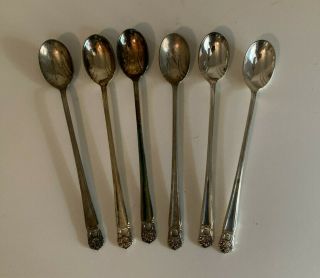 Vintage Rogers International Eternally Yours Silverplate Ice Tea Spoons Set Of 6