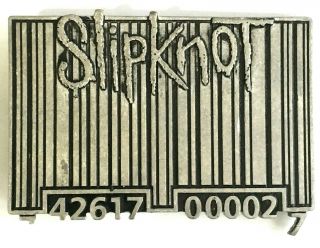 Slipknot - Barcode Belt Buckle Og 2005 Heavy Duty Rare Merchandise Rare
