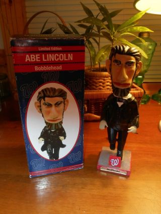 Rare Washing.  Nationals Collect.  Bobblehead Abe Lincoln Limited Edition 8/18/2007