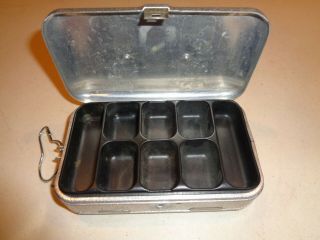 Vintage UMCO P - 9 Fishing Tackle Box,  Fly & Spinning,  6 - 1/2 