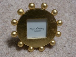 Rare Retired 1995 Margaret Furlong Wood Frame Gold Circle With Gold Spheres