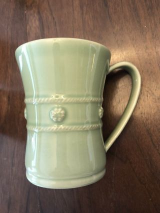 Set Of 2 Berry And Thread Rare Pistachio Green Mugs By Juliska Ceramic