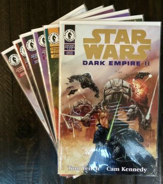 Star Wars Dark Empire Ii - Rare Gold Editions 1 - 6 Signed By Mark Hamill Nm