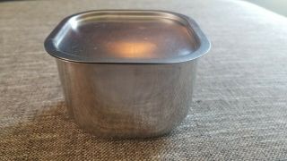 Vollrath Stainless Steel Refrigerator Container Dish With Lid Vintage Antique