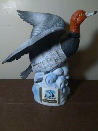 Rare 10 " 5/4 Red Head Duck Ski Country Mccormick Decanter 1974 Golden Co
