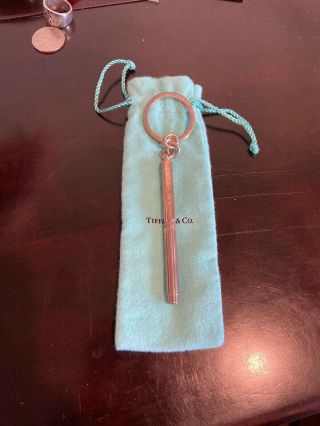 Rare Vintage Tiffany & Co.  925 Sterling Silver Ballpoint Pen/ Key Chain Ring