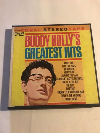 Buddy Holly Greatest Hits - 4 Track Reel To Reel Tape - 7.  5 Ips - Rare Vg Coral