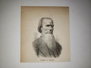 Joseph E.  Brown 1884 Civil War Sketch Print Rare