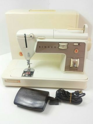 Vintage Singer Deluxe Zig - Zag Sewing Machine Model 758 Rare Made In Usa