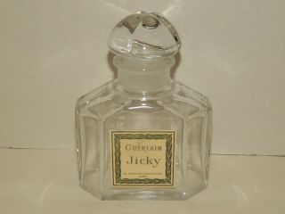Antique Guerlain Jicky Perfume Bottle Large Size Signed Baccarat Bottle