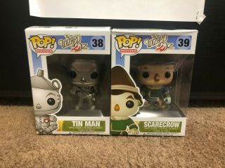 Funko Pop Movies The Wizard of Oz - Tin Man and Scarecrow - rare / vaulted 2