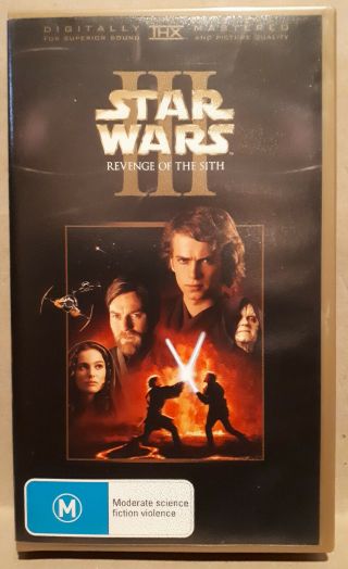 Star Wars Episode 3 Revenge Of The Sith Vhs Australian Pal Video Tape Very Rare
