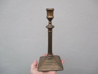 An Unusual 18th Century Brass/bronze? Candlestick