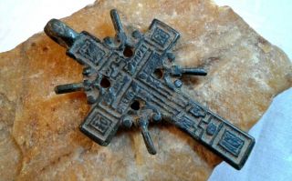 Rare Antique 18 - 19th Century Orthodox " Old Believers " Large Ornate " Sun " Cross
