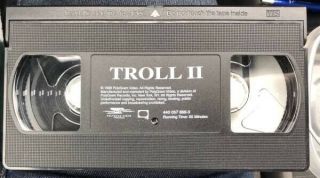 Troll 2 VHS Rare Horror Movie Classic Worst Movie EVER Nilbog Cult Scary Video 2
