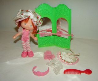 Vintage Strawberry Shortcake Herself Ballerina Doll And Accessories
