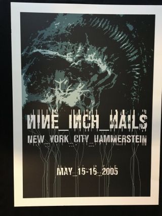 Very Rare Nin Live With Teeth York City 2005 Limited Edition Tour Poster
