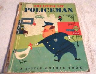 Rare Old Vintage Little Golden Book Little Fat Policeman (a) First Edition 1950
