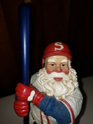 Rare Unique Baseball Santa Batting Santa By Clothtique Possible Dreams 12 "