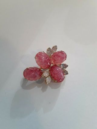 Rare Vintage Christian Dior Costume Jewelry Brooch 1968 Germany