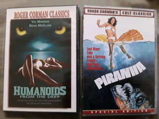 Humanoids From The Deep/piranha (dvd,  1980/1978) With Inserts,  Rare Oop,  Corman