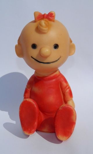 Vintage Mega Rare Hungerford Peanuts Sally Doll Vinyl Squeeze Toy Mexico