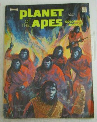 The Planet Of The Apes Coloring Book 1974 Aircraft Vintage Movie Rare