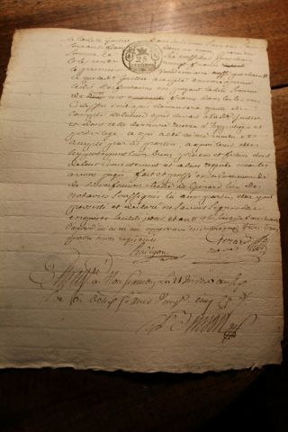 1791 Freemason signed manuscript handwritten watermark 2P document stamped 3