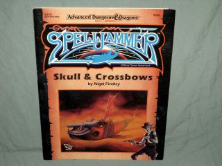 Ad&d 2nd Ed Spelljammer Adventure - Sja2 Skull & Crossbows (rare With Map)