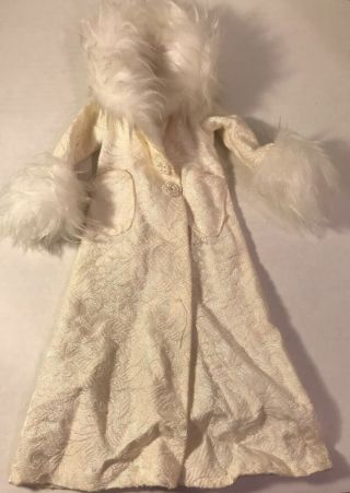 Vintage 1970s Rare Ideal Crissy Very Vanilla Doll Long Coat W Faux Fur Collar