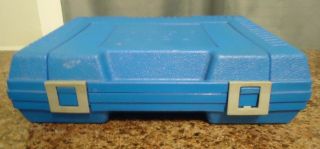 Vintage 1985 Lego Blue Plastic Carrying Case Storage Box Bin