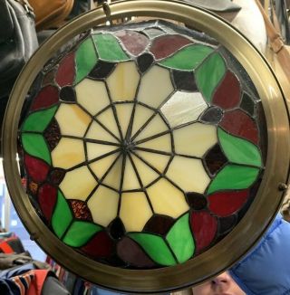 Vintage Tiffany Style Stained Glass Lampshade