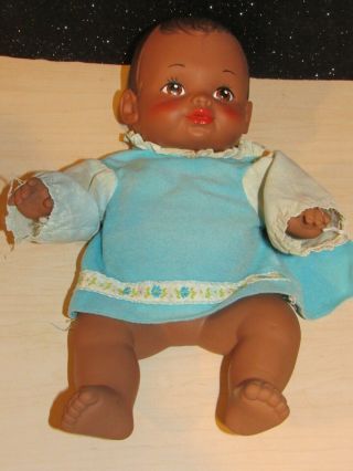 Vintage Lauer 1990 Water Baby African American Doll 13 " Hard To Find Cutie Pie
