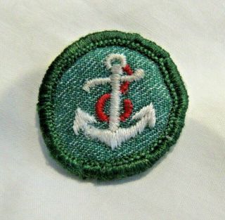 Boating 1950s Intermediate Girl Scout Rare Badge Anchor Patch Combine Ship