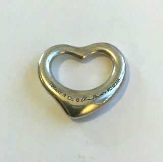Tiffany & Co Antique Sterling Silver Heart Pendant Elsa Peretti Spain Charm 925