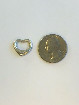 Tiffany & Co Antique Sterling Silver Heart Pendant Elsa Peretti Spain Charm 925 3