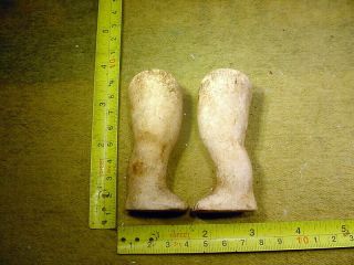 2 X Excavated Vintage Pipe Clay Doll Legs A Pair Size 3.  2 Inch Age 1930 A 13974