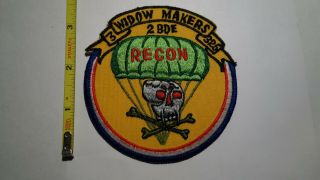 Extremely Rare Vietnam Era 2 Bde Recon - 3 - 325 Widow Makers Patch.