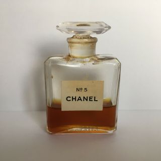 Rare Vtg 1950s Chanel No 5 - T.  P.  M.  200 Extrait 1/2 Oz Us Navy Ship Store Label