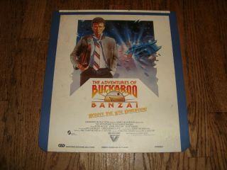Adventures Of Buckaroo Banzai (1984) Rare Ced Selectavision Videodisc Stereo
