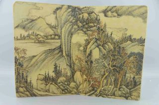 Collectable Handwork Old Paper Paint Chinese Mountain & Village Rare Famous Book