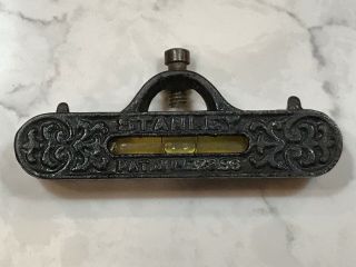 Antique Stanley Pocket /square Cast Iron Level Patented June 23 1896 (3 1/4 )
