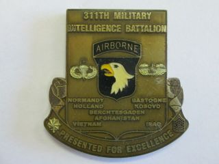 Rare Challenge Coin 311th Military Intelligence Battalion Eyes Of Eagle