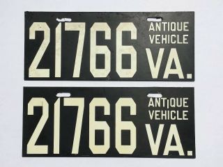 Vintage Virginia Va Antique Vehicle License Plate Tag 21766