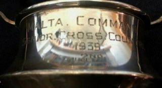 Ww2 1939 Raf Malta Vintage Silver Plate Trophy.  Loving Cup,  Trophies
